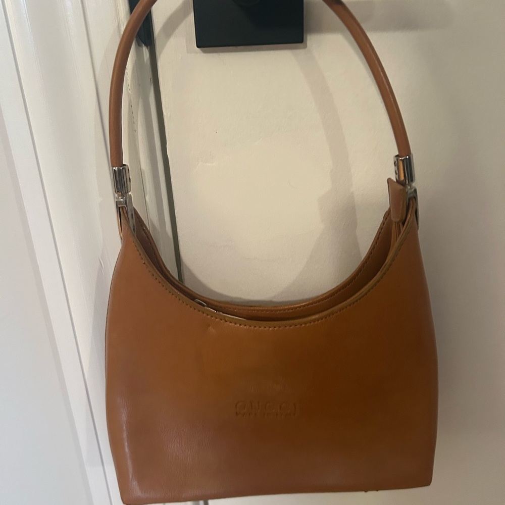 Faux Gucci Brown Leather Shoulder Bag